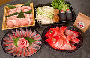 【2食付】夕食は海鮮BBQor金目鯛と豚しゃぶセット＆2種から選べる朝食　※1予約1種