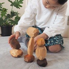 日本一軽い木と重い木が入った積み木 BIG ROCk【JAPANmodel】